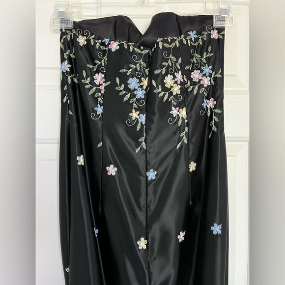 Jessica McClintock for Gunne Sax Millennium 2000, Strapless Dress, Black, size 5 - Picture 5 of 6